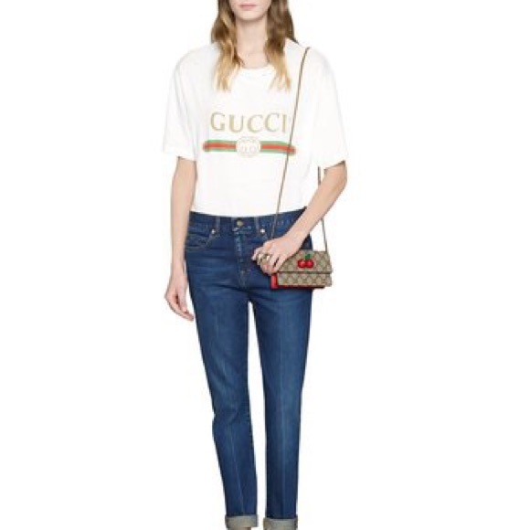 Gucci Limited Edition Cherries Red Leather Shoulder Bag - Picture 1 of 10